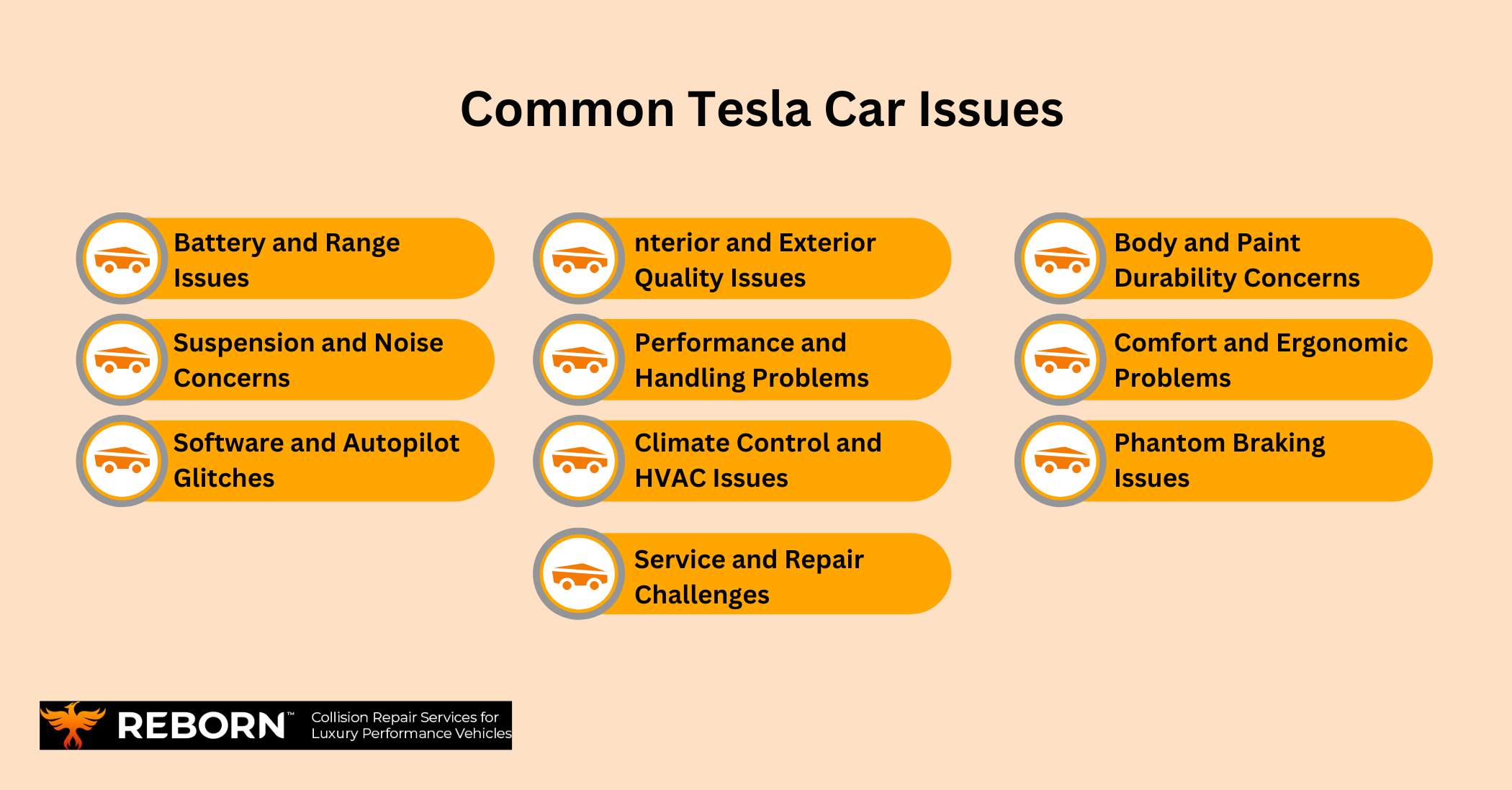 Common Tesla Car Issues